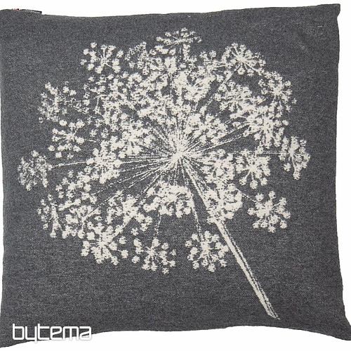 JADE flower pillow cover - anthracite