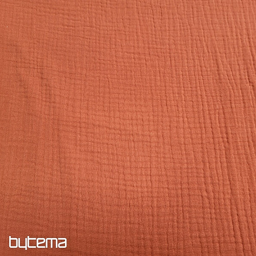 Cotton fabric GAZE marsala