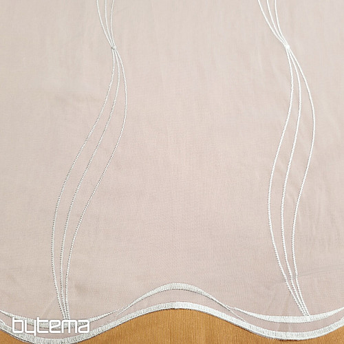 Modern embroidered curtain white coffee - cream GERSTER 556/0840