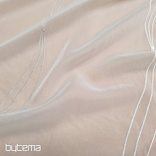 Modern embroidered curtain white coffee - cream GERSTER 556/0840