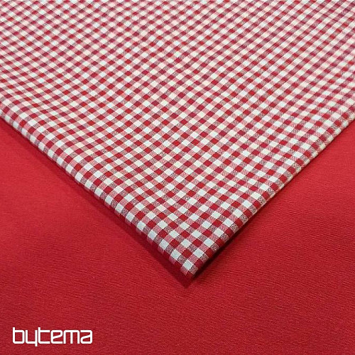 Unicolored decorative fabric LISO 302 red
