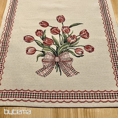 Tapestry tablecloths and scarves TULIPANS