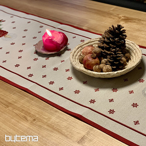 Tapestry tablecloth and scarf CHRISTMAS CANDLE