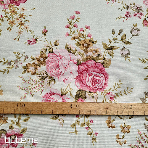 Decorative fabric ROSE RAKEL cream