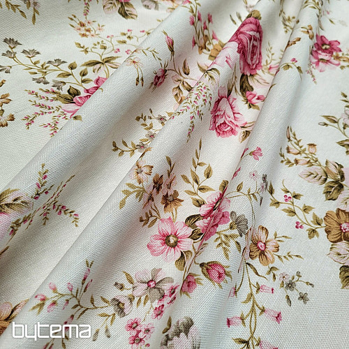 Decorative fabric ROSE RAKEL cream