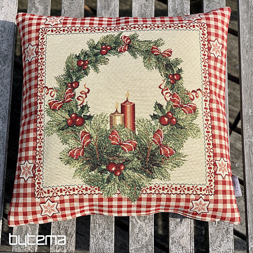 Christmas tapestry cover CHRISTMAS WREATH 1