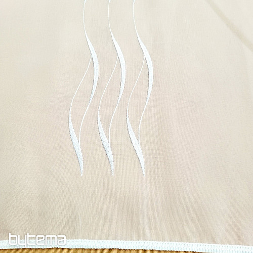 Modern embroidered curtain white GERSTER 195/0001