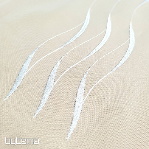 Modern embroidered curtain white GERSTER 195/0001