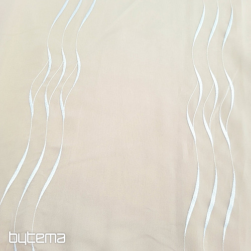 Modern embroidered curtain white GERSTER 195/0001