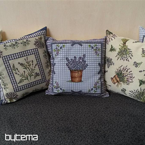 Tapestry cushion cover LAVENDER HEART