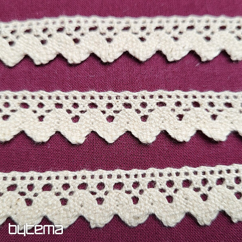 Cotton lace 5420 16mm cream matt