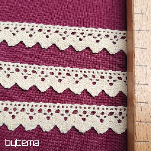 Cotton lace 5420 16mm cream matt