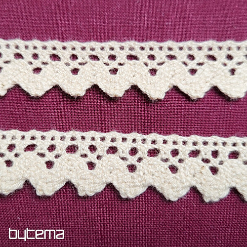 Cotton lace 5420 16mm cream matt