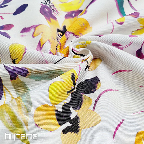 Decorative fabric ALENA lilac flowers