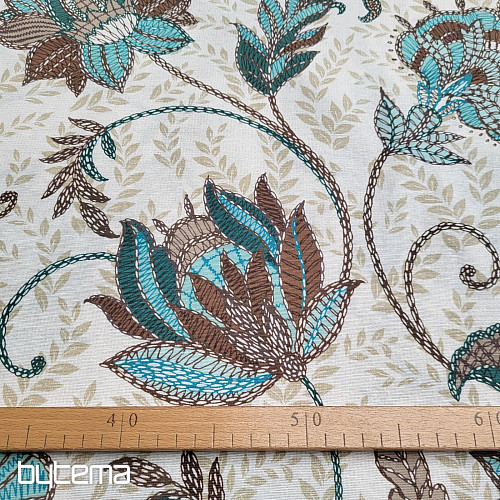 Decorative fabric  DORKA turquoise