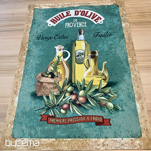 Tea towel retro design OLIVE OIL