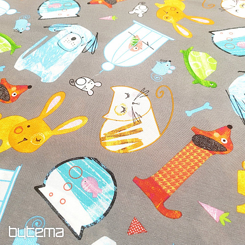 Decorative fabric PETS gray
