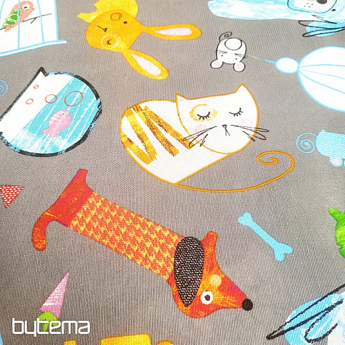 Decorative fabric PETS gray