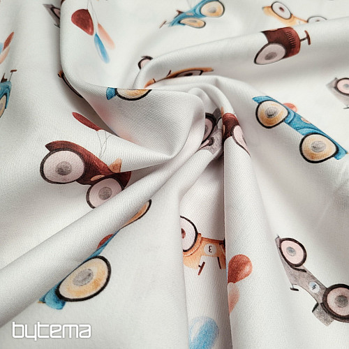 Childrens cotton satin CARS digital print