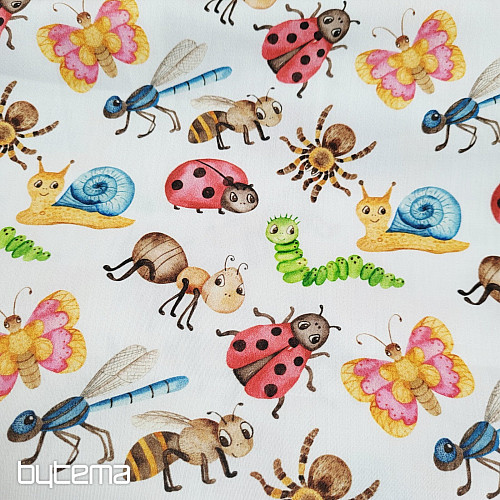 Childrens cotton satin ANIMALS digital print