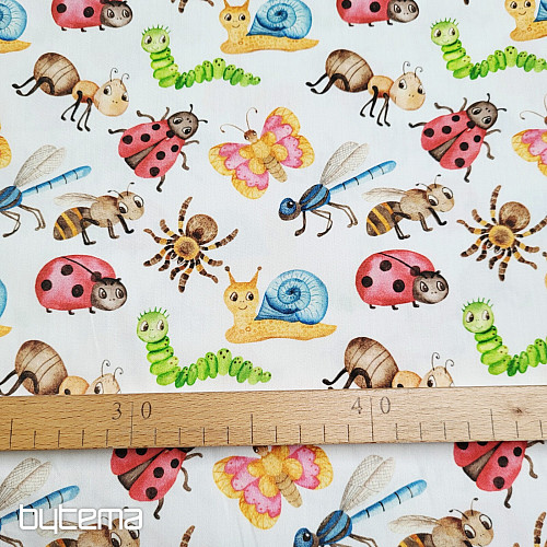 Childrens cotton satin ANIMALS digital print