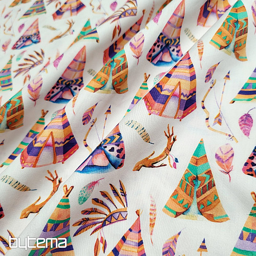 Children&#39;s cotton satin TEEPEE digital print