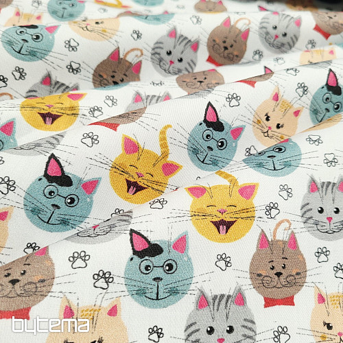 Children's cotton satin CATS digital printing
