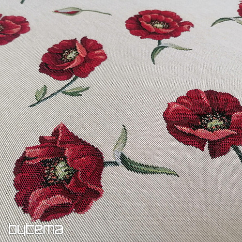 Decorative fabric POPPIES