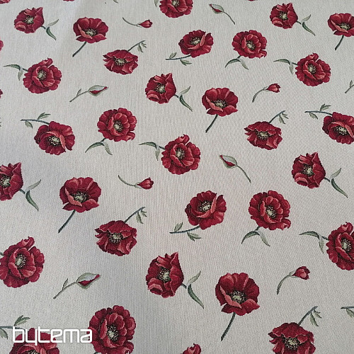 Decorative fabric POPPIES