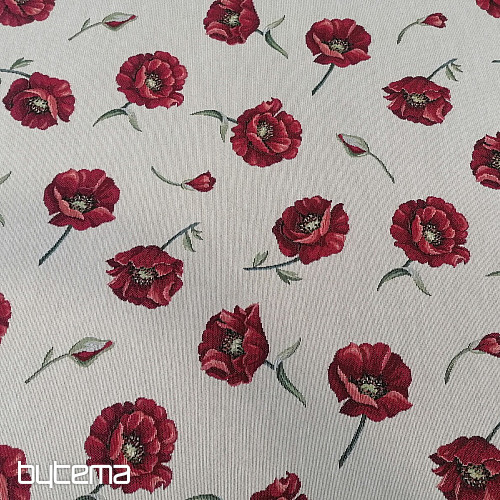 Decorative fabric POPPIES
