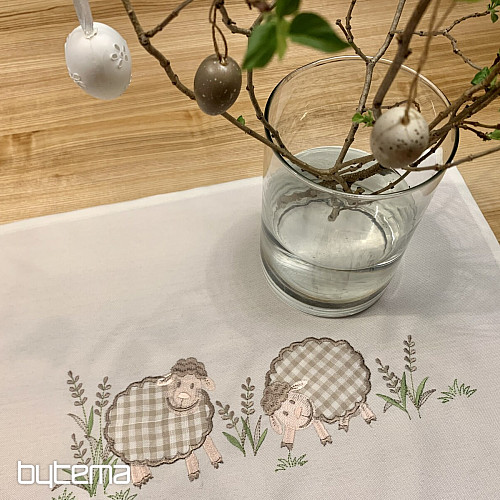 Embroidered tablecloths and shawls SHEEP