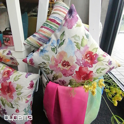 Tapestry cushion cover PASTEL FLOWERS