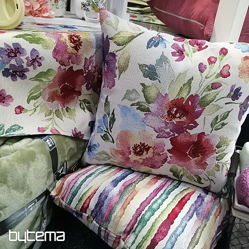 Tapestry cushion cover PASTEL FLOWERS