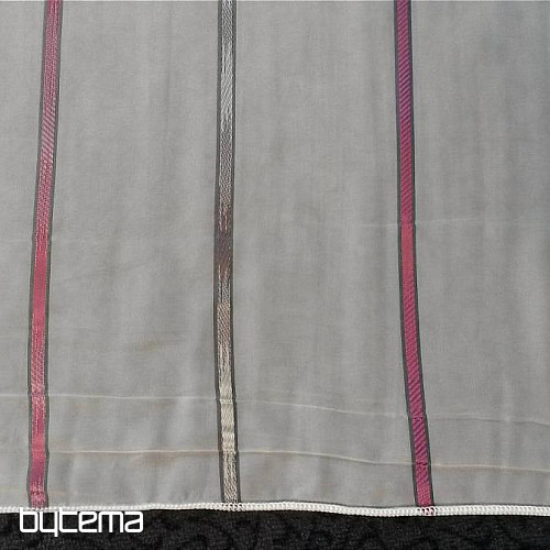 Voile curtain grey-purple stripe