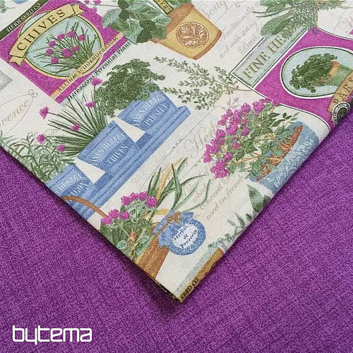 Decorative fabric BOTANIK purple
