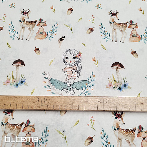 Cotton fabric EMA IN THE FOREST