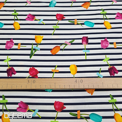Cotton fabric TULIP