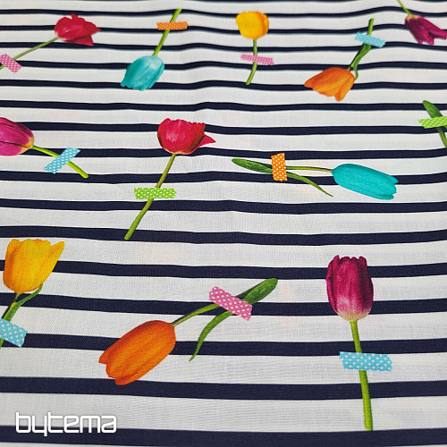 Cotton fabric TULIP