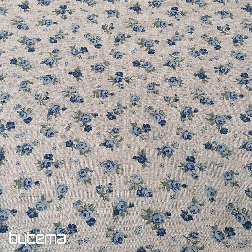 Decorative fabric ROSES blue