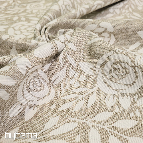 Decorative fabric ROSES creamy