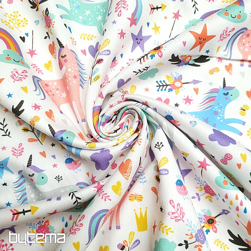 Children&#39;s cotton satin UNICORNS digital