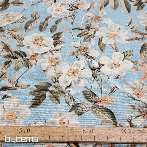 Decorative fabric LEIRE turquoise