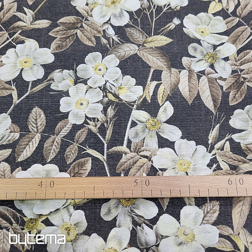 Decorative fabric  LEIRE black