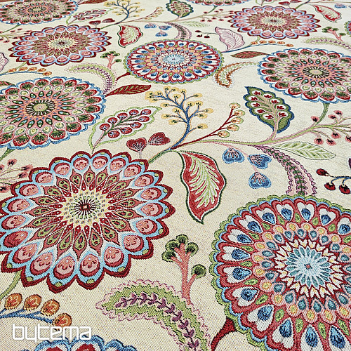 ARCADIA MANDALA FLOWERS tapestry fabric
