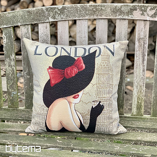 Tapestry cushion cover LADY LONDON