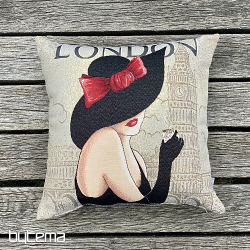Tapestry cushion cover LADY LONDON
