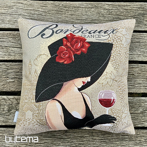 Tapestry cushion cover LADY BORDEAUX