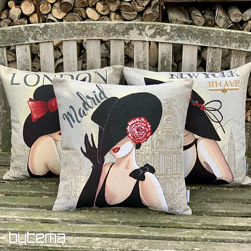 Tapestry cushion cover LADY NEW YORK