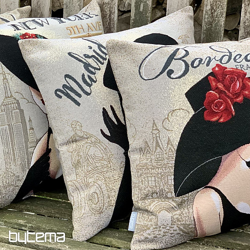 Tapestry cushion cover LADY NEW YORK