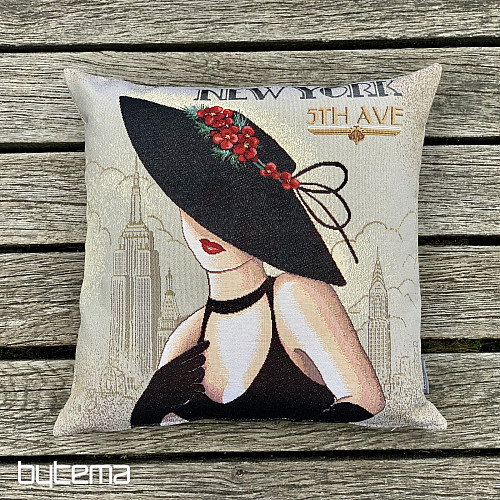 Tapestry cushion cover LADY NEW YORK